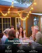 Outdoor String Lights Mains Powered 180FT Garden Festoon
