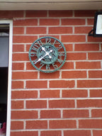 Outdoor Wall Clock 12 in Outside Waterproof Garden