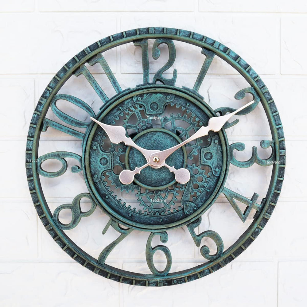 Outdoor Wall Clock 12 in Outside Waterproof Garden