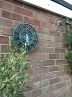 Outdoor Wall Clock 12 in Outside Waterproof Garden