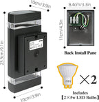 Outdoor Wall Light Mains Powered Up and Down