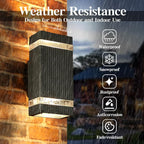 Outdoor Wall Light Mains Powered Up and Down