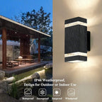 Outdoor Wall Light Mains Powered Up and Down