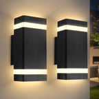 Outdoor Wall Lights Mains Powered Aluminium Base 3000K