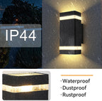 Outdoor Wall Lights Mains Powered Aluminium Base 3000K