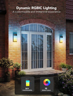 Outdoor Wall Lights Rgbic 1500lm Smart LED (2 Pack)