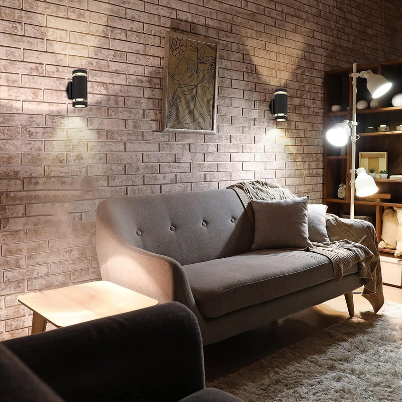 Outdoor Wall Lights Up Down Outside Mains Powered (2 Pack)