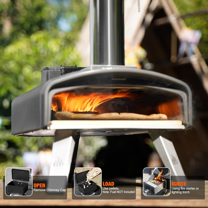 Outdoor Pellet Wood Fired Pizza Oven for Garden