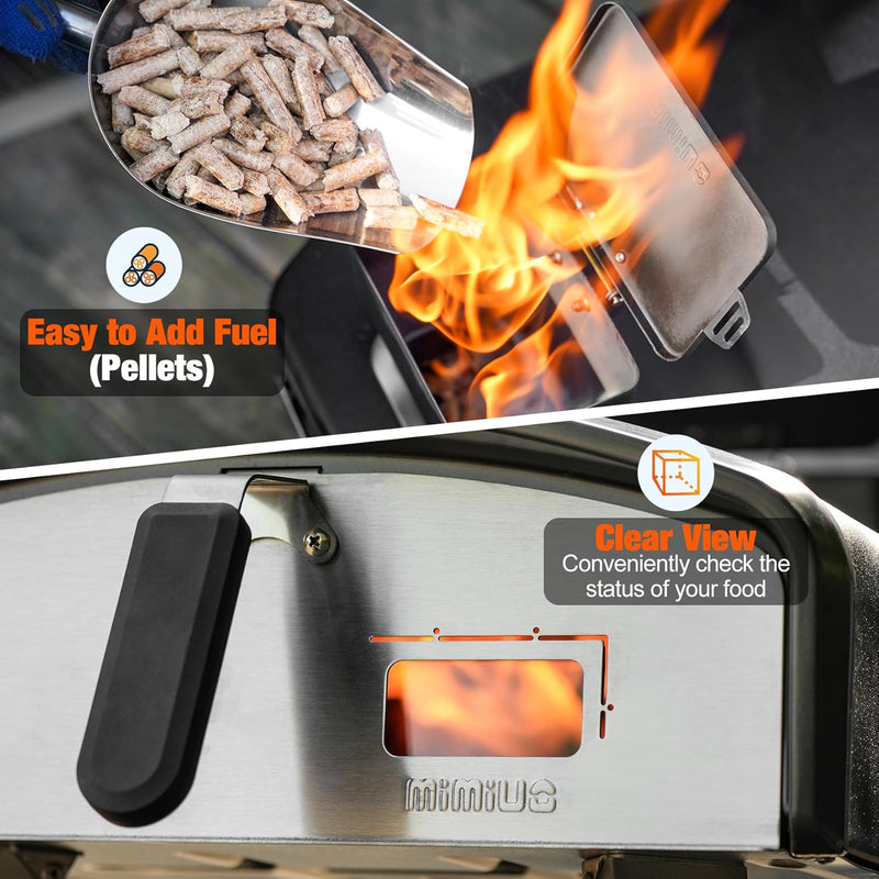 Outdoor Pellet Wood Fired Pizza Oven for Garden
