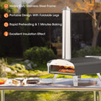 Outdoor Wood Pellet Fired Pizza Oven for Garden