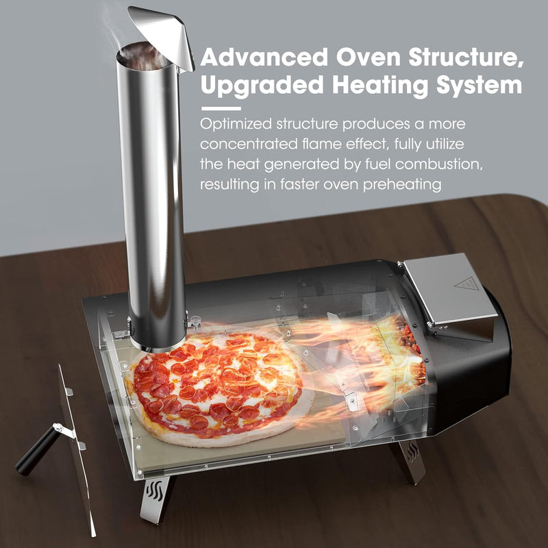 Outdoor Pellet Wood Fired Pizza Oven for Garden