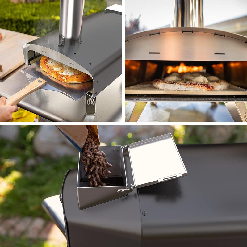 Outdoor Pellet Wood Fired Pizza Oven for Garden