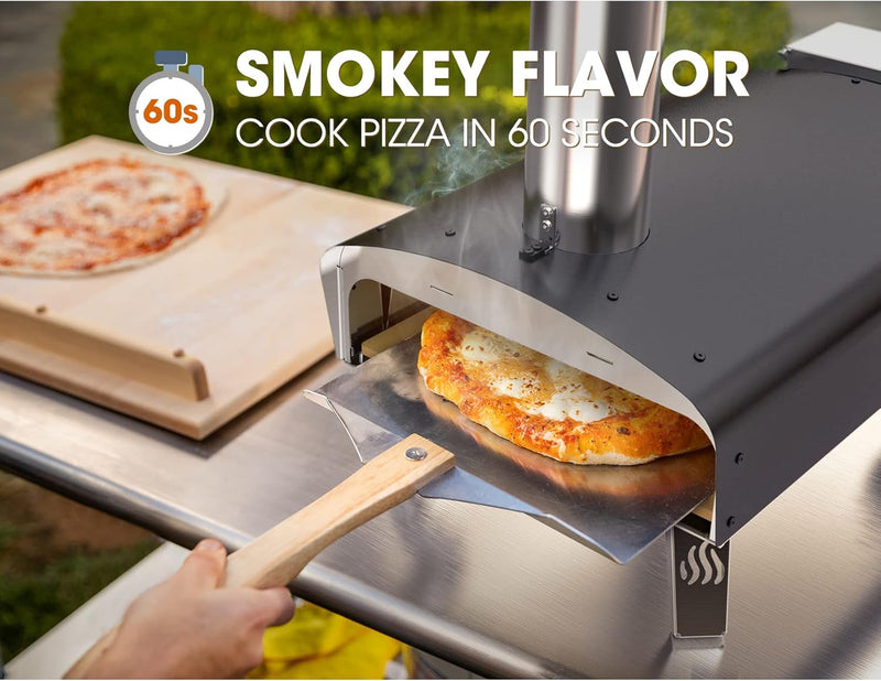 Outdoor Pellet Wood Fired Pizza Oven for Garden