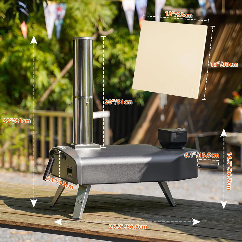 Outdoor Pellet Wood Fired Pizza Oven for Garden