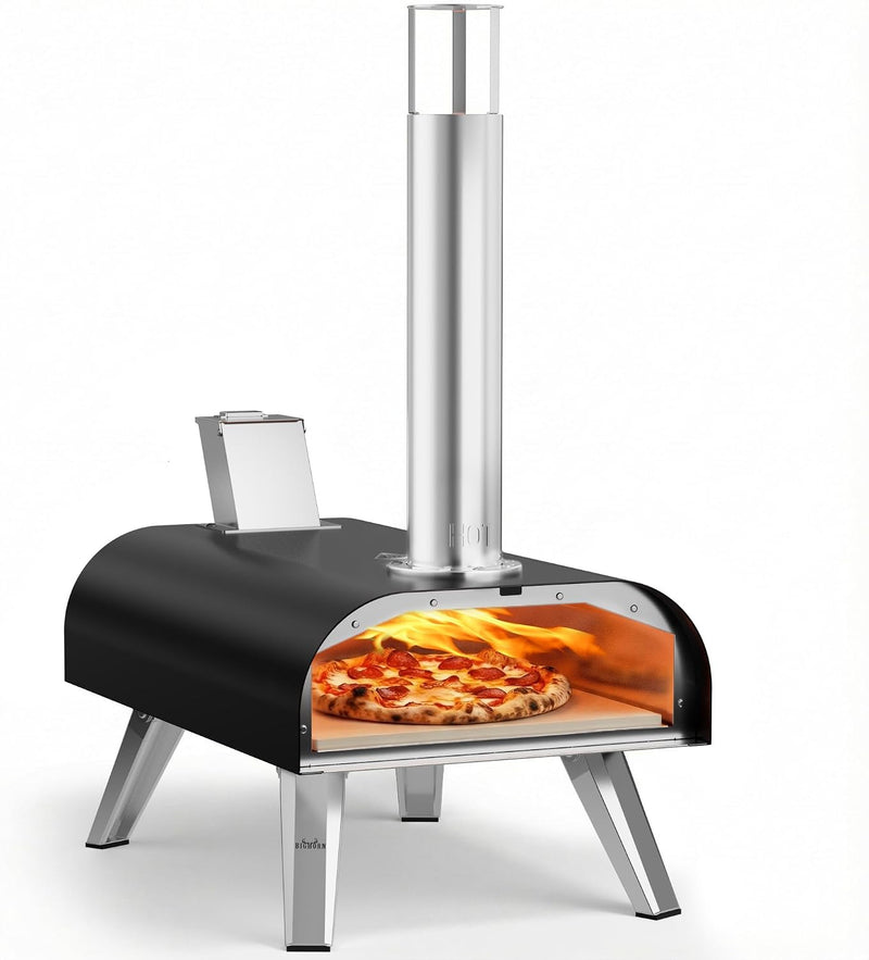 Outdoors 12 Inch Wood Pellet Pizza Oven Portable