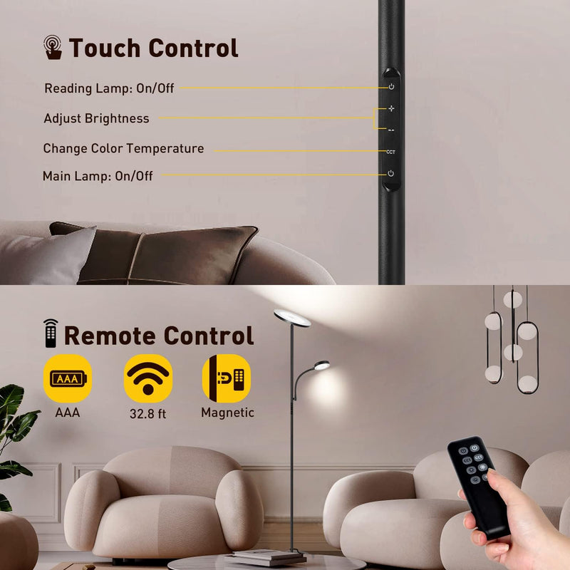 LED Floor Lamp with Reading Mother Father Parent