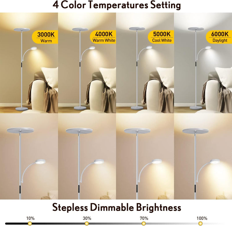 LED Floor Lamp with Reading Mother Father Parent