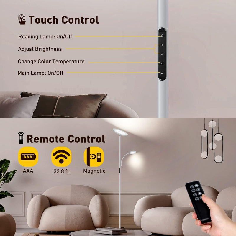 LED Floor Lamp with Reading Mother Father Parent