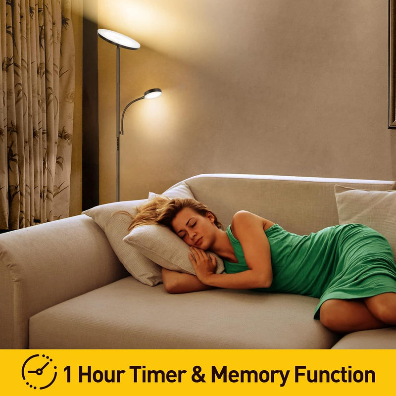 LED Floor Lamp with Reading Mother Father Parent