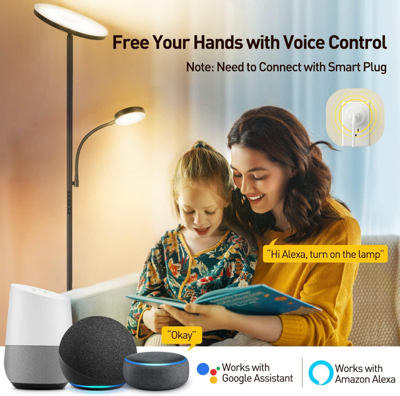 LED Floor Lamp with Reading Mother Father Parent