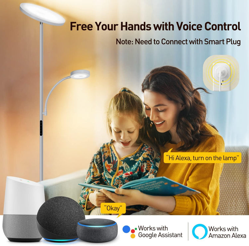 LED Floor Lamp with Reading Mother Father Parent