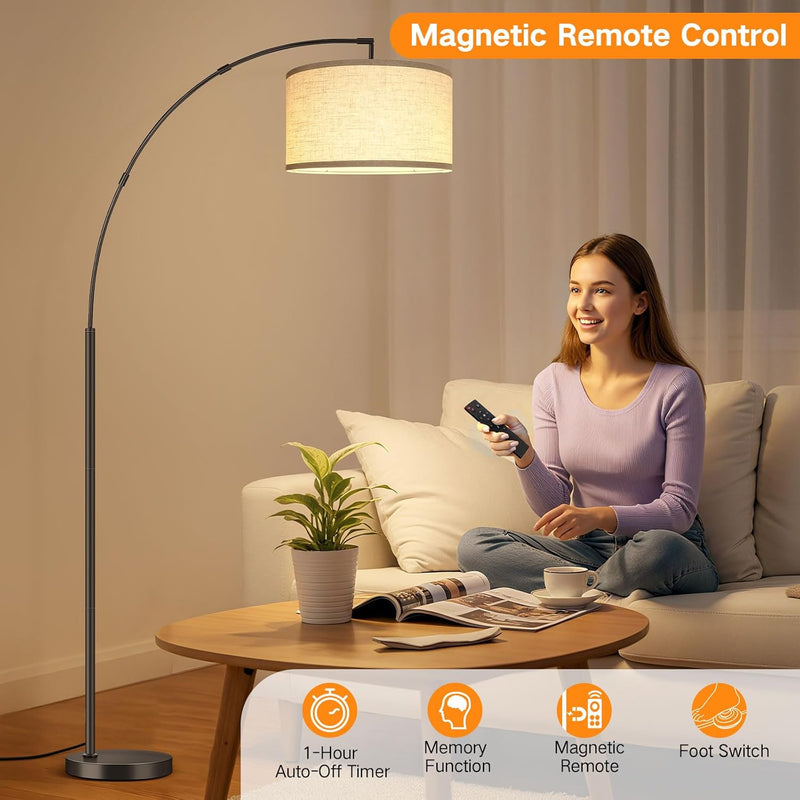 LED Modern Arc Floor Lamp Dimmable Standing