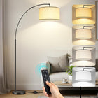 Black With Beige Lampshade