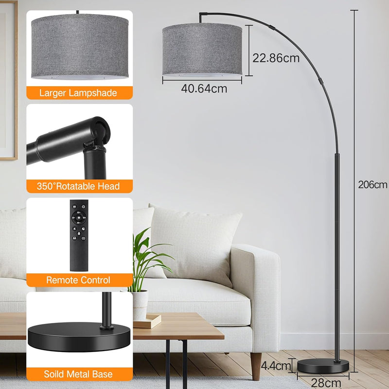 LED Modern Arc Floor Lamp Dimmable Standing