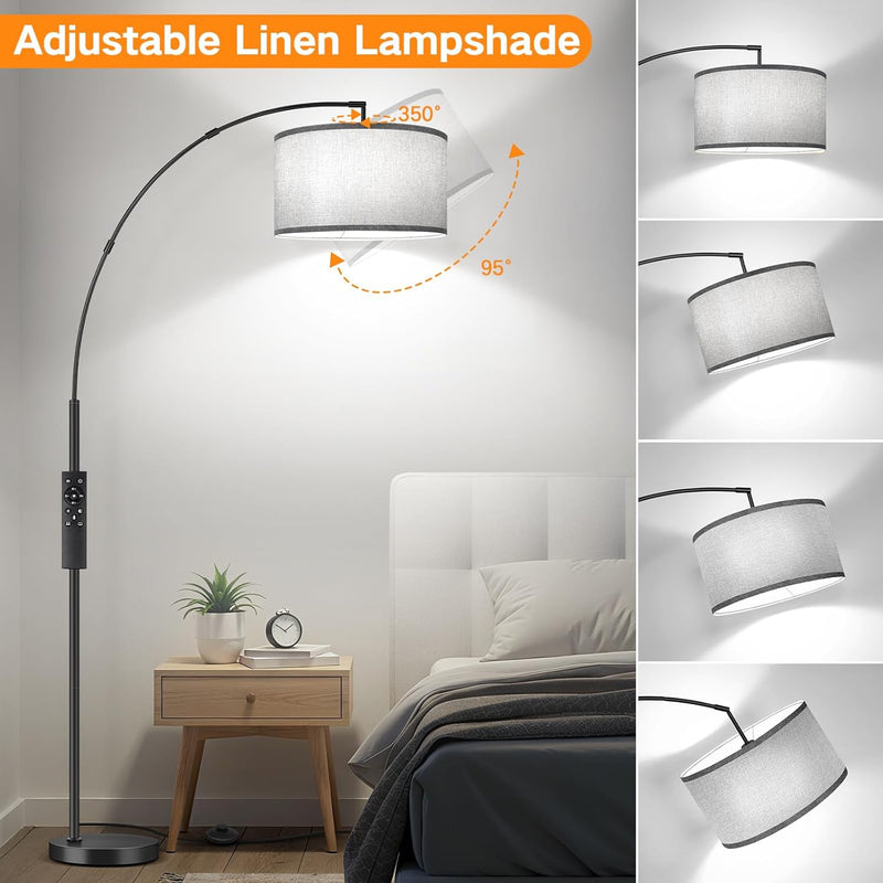 LED Modern Arc Floor Lamp Dimmable Standing