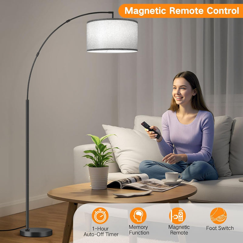 LED Modern Arc Floor Lamp Dimmable Standing