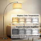 Outon LED Modern Arc Floor Lamp Dimmable Standing