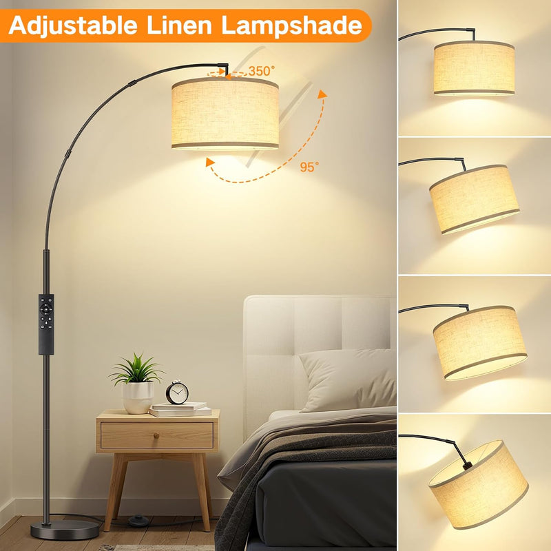 LED Modern Arc Floor Lamp Dimmable Standing