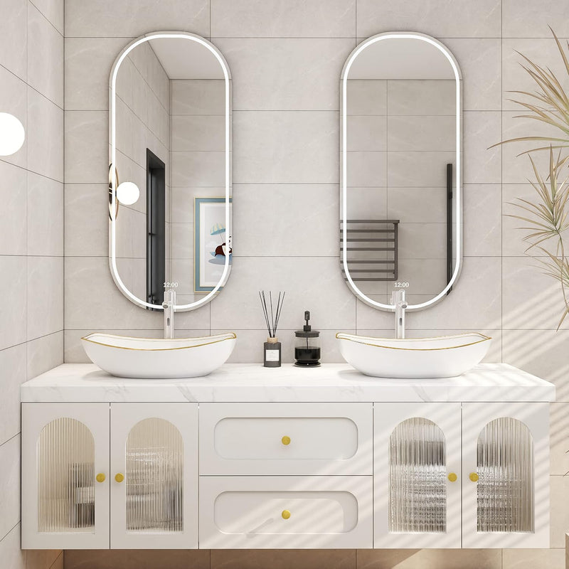 Oval Bathroom Vessel Sink Antique Pattern Design