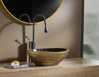 Oval Bathroom Vessel Sink Antique Pattern Design