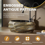 Oval Bathroom Vessel Sink Antique Pattern Design