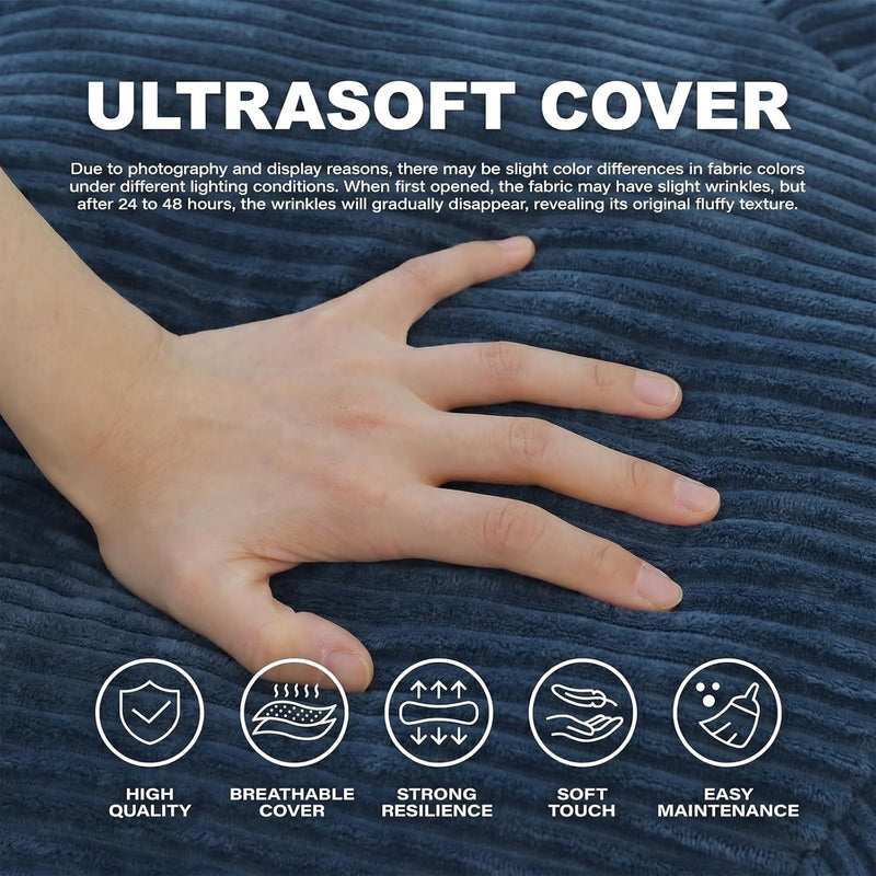 Oval Bean Bag for Adults Kids Teens Large