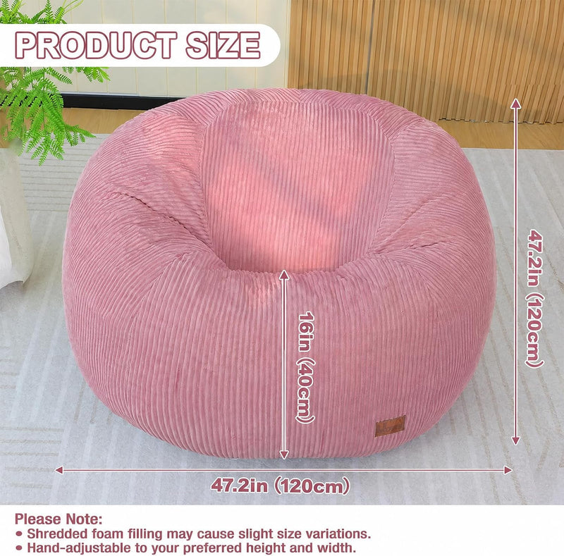 Oval Bean Bag for Adults Kids Teens Large