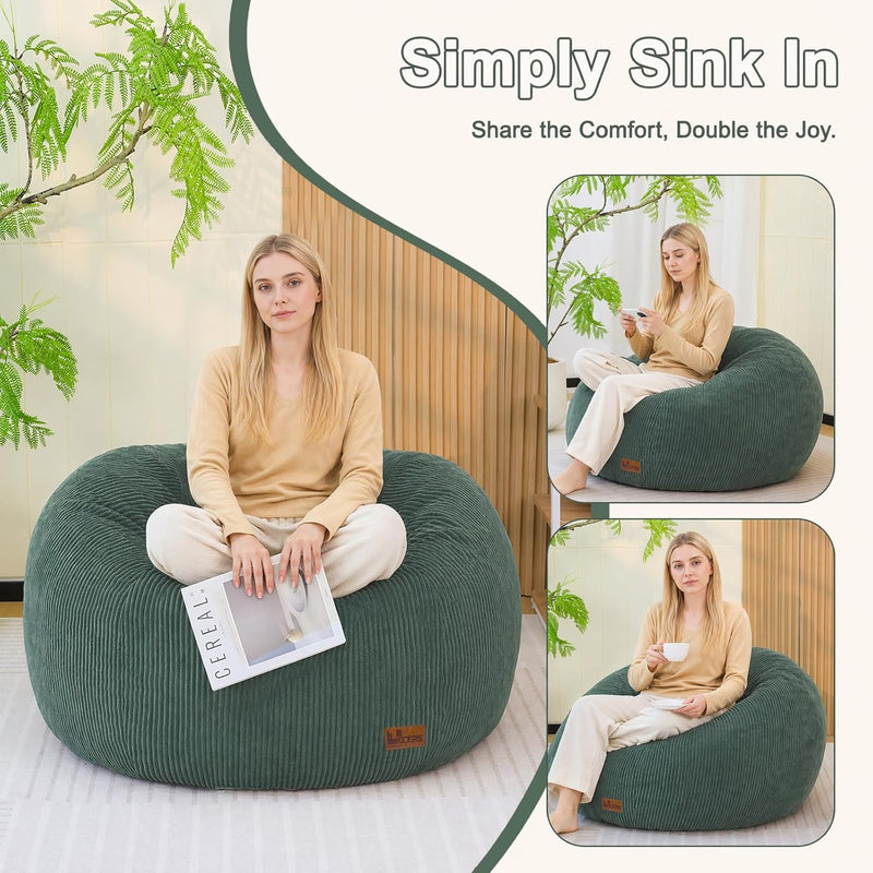 Oval Bean Bag for Adults Kids Teens Large