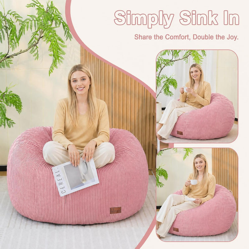 Oval Bean Bag for Adults Kids Teens Large