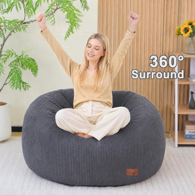 Oval Bean Bag for Adults Kids Teens Large