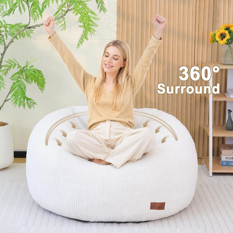 Oval Bean Bag for Adults Kids Teens Large