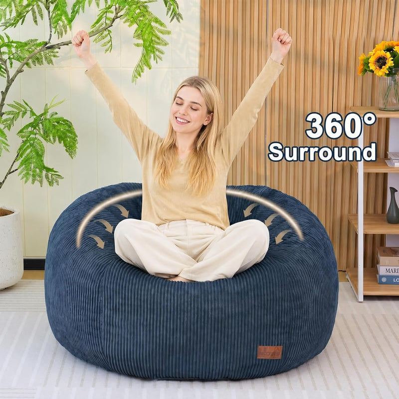 Oval Bean Bag for Adults Kids Teens Large