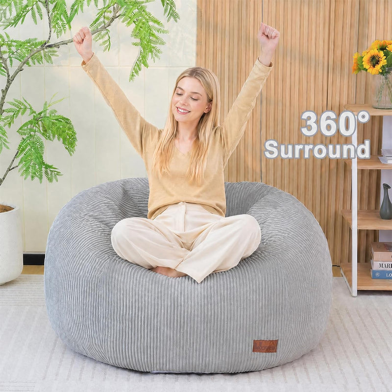 Oval Bean Bag for Adults Kids Teens Large
