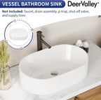 Oval Ceramic Countertop Basin 55.5x34.5x14CM