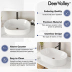Oval Ceramic Countertop Basin 55.5x34.5x14CM