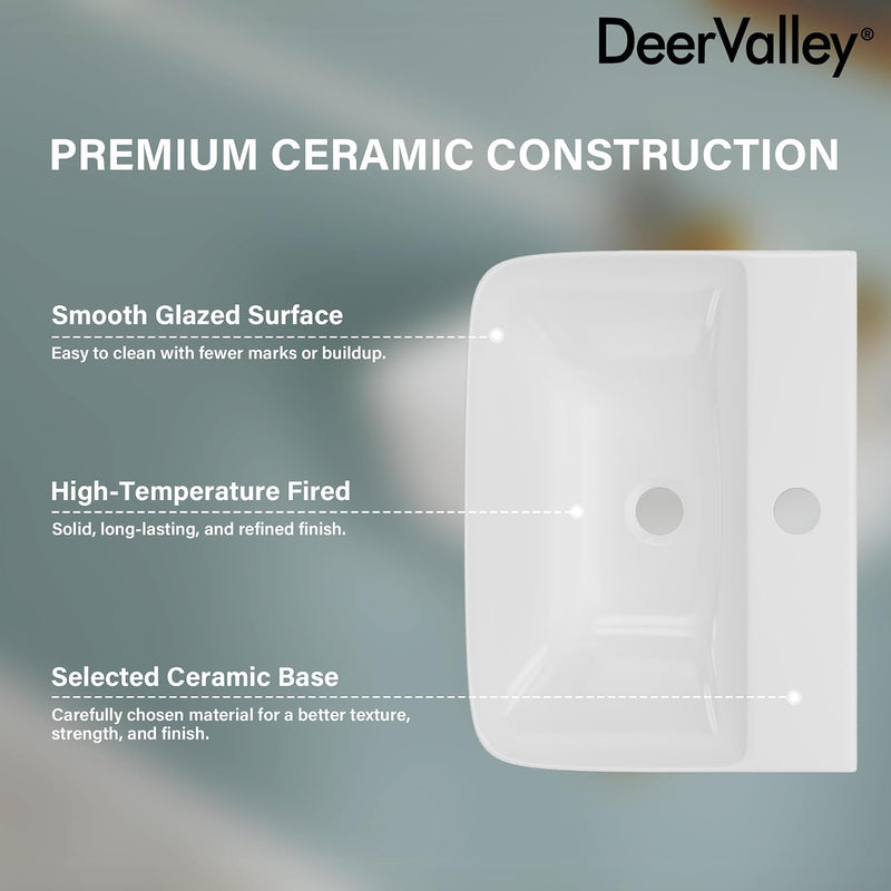 Oval Ceramic Countertop Basin 55.5x34.5x14CM