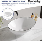 Oval Ceramic Countertop Basin 55.5x35.7x14CM Cloakroom Hand Wash