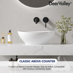 Oval Ceramic Countertop Basin 55.5x35.7x14CM Cloakroom Hand Wash