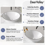 Oval Ceramic Countertop Basin 55.5x35.7x14CM Cloakroom Hand Wash