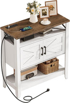 Oak Coffee Table 1-Tier Teardrop Shaped Side Tables